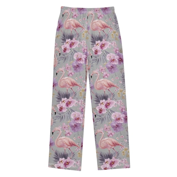 Flamingo Palm Leaves Pajama Pants Soft and Lightweight Elastic Waistband Pajama Pants