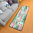 thumbnail image 1 of Flamingo Palm Runner Rug - 24"x72" Ultra Soft Non-Slip Floor Mat Washable Area Rugs for Kitchen Bathroom Entry Home Decor Gifts, 1 of 7