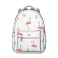 thumbnail image 1 of Flamingo Paradise School Backpack - RFID Blocking Pocket for Security, Mesh Side Pockets Hold 32oz Bottles, Organizational Dream for Studious Teens, 1 of 6