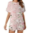 thumbnail image 1 of Flamingo Pattern 2 Pack Women’s Pajama Set Print Sleepwear And Shorts Y2k Loungewear Sets S-5XL, 1 of 7