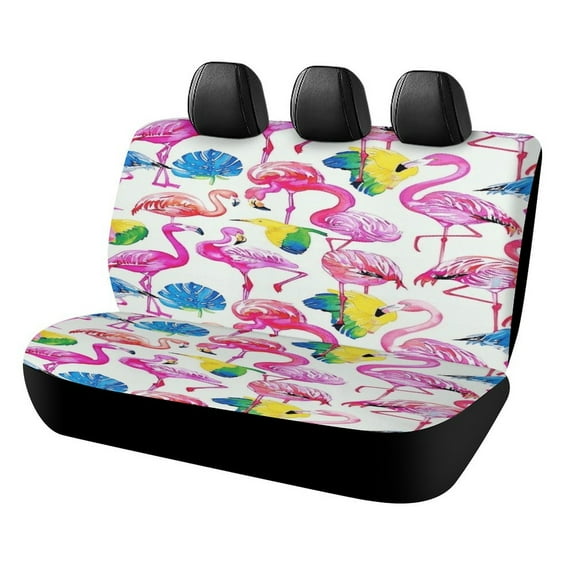 Flamingo Pattern Car Rear Seat Cover Accessories Universal Fit Car Seat Covers Durable