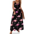 thumbnail image 1 of Flamingo Pattern Design Sleeveless Dress Woman Fashion Long Dresses Women's Summer Suit Dress 2025, 1 of 7