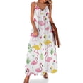 thumbnail image 1 of Flamingo Pattern Design Sleeveless Dress Woman Fashion Long Dresses Women's Summer Suit Dress 2025, 1 of 7