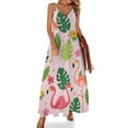 thumbnail image 1 of Flamingo Pattern Design Sleeveless Dress Woman Fashion Long Dresses Women's Summer Suit Dress 2025, 1 of 7