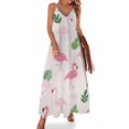 thumbnail image 1 of Flamingo Pattern Design Sleeveless Dress Woman Fashion Long Dresses Women's Summer Suit Dress 2025, 1 of 7