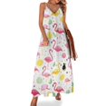 thumbnail image 1 of Flamingo Pattern Fine Art Sleeveless Dress Summer Dress Woman 2025, 1 of 7
