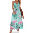 thumbnail image 1 of Flamingo Pattern Fine Art Sleeveless Dress Summer Dress Woman 2025, 1 of 7