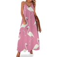 thumbnail image 1 of Flamingo Pattern Fine Art Sleeveless Dress Summer Dress Woman 2025, 1 of 7