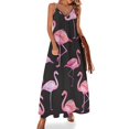 thumbnail image 1 of Flamingo Pattern Fine Art Sleeveless Dress Summer Dress Woman 2025, 1 of 7