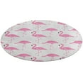 thumbnail image 1 of Flamingo Pattern Floral Medallion Round Rug - Small Round Area Rug, Soft Non-Slip Machine Washable Bedroom Mat Indoor Accent Entry Carpet for Office Desk Dorm Hallway, 1 of 6