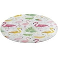 thumbnail image 1 of Flamingo Pattern Floral Medallion Round Rug - Small Round Area Rug, Soft Non-Slip Machine Washable Bedroom Mat Indoor Accent Entry Carpet for Office Desk Dorm Hallway, 1 of 6