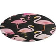 thumbnail image 1 of Flamingo Pattern Floral Medallion Round Rug - Small Round Area Rug, Soft Non-Slip Machine Washable Bedroom Mat Indoor Accent Entry Carpet for Office Desk Dorm Hallway, 1 of 6