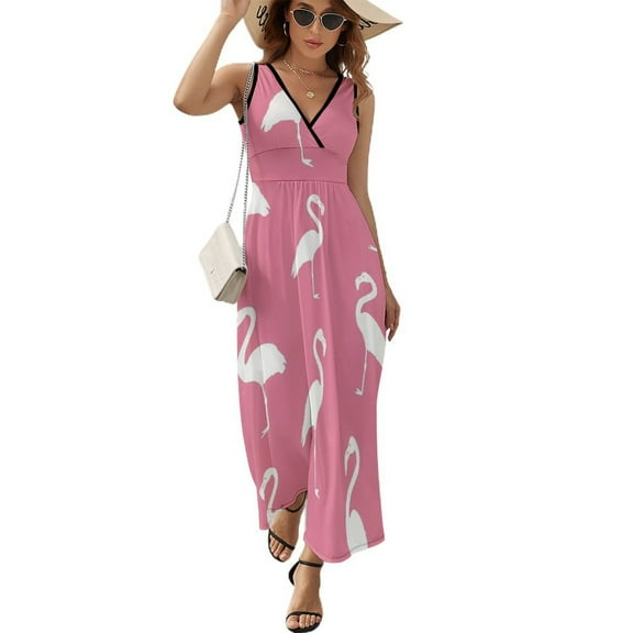 Flamingo Pattern Pattern Design Sleeveless Dress Summer Clothes for Women Women's Clothing 2025