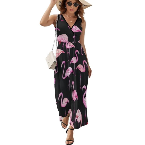 Flamingo Pattern Pattern Design Sleeveless Dress Summer Clothes for Women Women's Clothing 2025