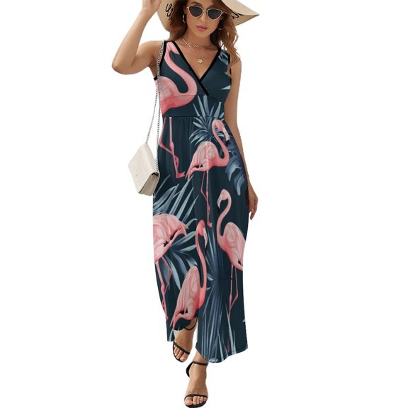 Flamingo Pattern Pattern Design Sleeveless Dress Summer Clothes for Women Women's Clothing 2025