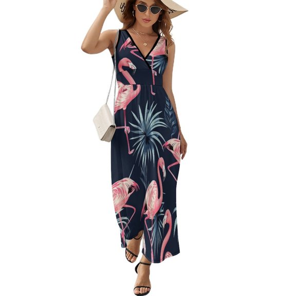 Flamingo Pattern Pattern Design Sleeveless Dress Summer Clothes for Women Women's Clothing 2025