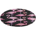 thumbnail image 1 of Flamingo Pattern Round Small Area Rug, Print Non Slip Washable Floor Mat, Soft Throw Rug for Living Room, Powder Room Entryway, Bathroom, Bedside, 1 of 6
