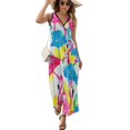 thumbnail image 1 of Flamingo Pattern Sleeveless Dress Woman Fashion Long Dresses Women's Summer Suit Dress 2025, 1 of 6