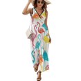 thumbnail image 1 of Flamingo Pattern Sleeveless Dress Woman Fashion Long Dresses Women's Summer Suit Dress 2025, 1 of 7