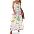 thumbnail image 1 of Flamingo Pattern Sleeveless Dress Woman Fashion Long Dresses Women's Summer Suit Dress Summer 2025 Women, 1 of 7