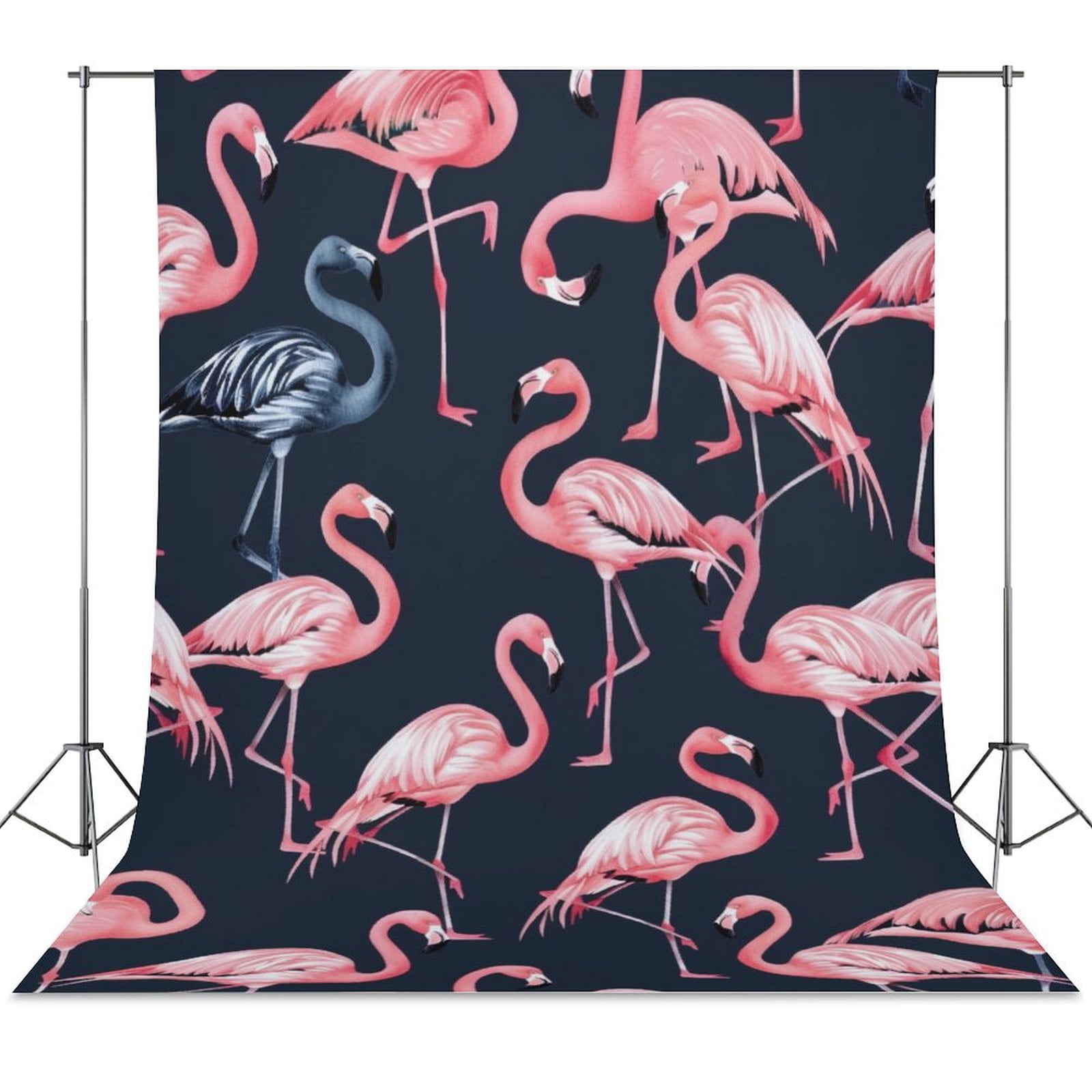 Floral Backdrop Spring Pattern Flamingo Pattern Spring Wall Backdrop Background Floral Backdrops 5x7FT ...