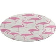 thumbnail image 1 of Flamingo Pattern Washable Round Rug -Circle Area Rugs for Nursery Bedroom, Vintage Non Slip Non Shedding Low Pile Carpet for Living Room Coffee Table Entryway, 1 of 6