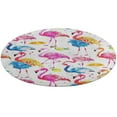 thumbnail image 1 of Flamingo Pattern Washable Round Rug -Circle Area Rugs for Nursery Bedroom, Vintage Non Slip Non Shedding Low Pile Carpet for Living Room Coffee Table Entryway, 1 of 6