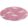 thumbnail image 1 of Flamingo Pattern Washable Round Rug -Circle Area Rugs for Nursery Bedroom, Vintage Non Slip Non Shedding Low Pile Carpet for Living Room Coffee Table Entryway, 1 of 6