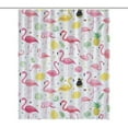 thumbnail image 1 of Flamingo Pattern Waterproof Polyester Quick-Drying Shower Curtain for Bathroom with 12 Hooks, 1 of 6