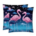 thumbnail image 1 of Flamingo Patterns - Set of 2, Available in 16x16, 18x18, and 20x20 Inches for Various Occasions, Sofa, Bed, Chair - Includes Pillow Inserts, Cushion Covers, Decorative Pillows, 1 of 6