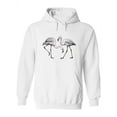 thumbnail image 1 of Flamingo Pencil Drawing Hoodie Women -Image by Shutterstock, Female Medium, 1 of 4
