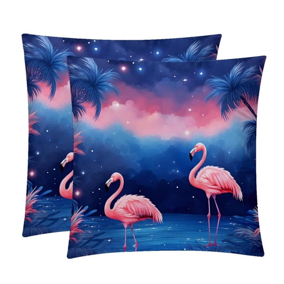 Flamingo Pillow Covers Inserts Set with Unique Patterns - 16x16, 18x18, 20x20 Inches - 2 Pack Decorative Throw Pillow Covers for Home Decor and More