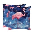thumbnail image 1 of Flamingo Pillow Covers Set of 2 with Unique Patterns for Bed, Chair, and Throw Pillows - Available in 16x16, 18x18, and 20x20 Inchesfor Various Occasions, 1 of 6