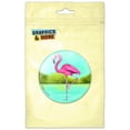 thumbnail image 1 of Flamingo Pinback Button Pin Badge, 1 of 2