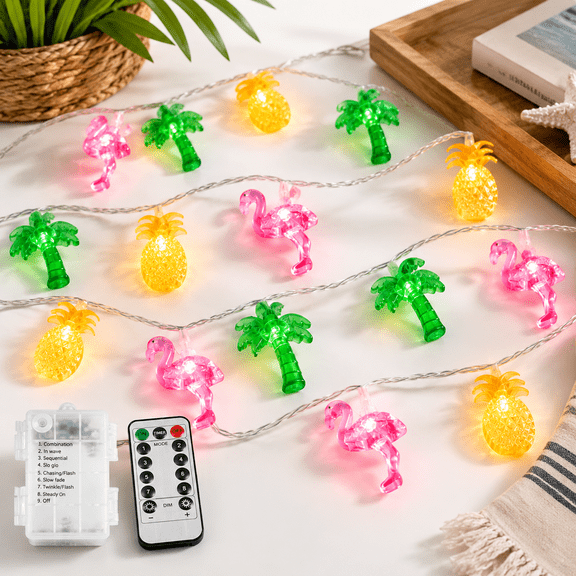 Flamingo Pineapple Palm Tree 1PK(50LED) 25ft Tropical String Lights