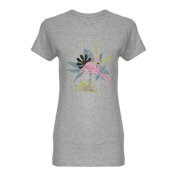 Flamingo Pink Bird Shaped T-Shirt Women -Image by Shutterstock, Female Medium
