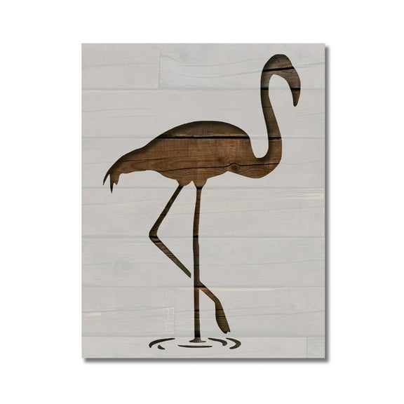 Flamingo Pink Bird Stencil Template Reusable 8.5 x 11 for Painting on Walls, Wood, Etc. By Stencilville