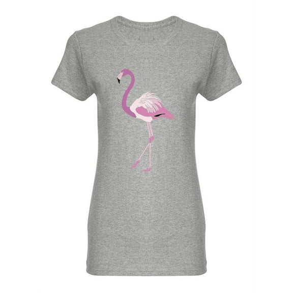 Flamingo Pink Graphic Shaped T-Shirt Women -Image by Shutterstock, Female Medium
