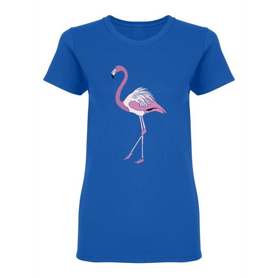 Flamingo Pink Graphic Shaped T-Shirt Women -Image by Shutterstock, Female Medium