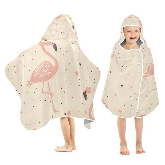 Flamingo Pink Stars Kid Bath Towels Bath Beach Towel Super Soft and Absorbent for Kid Girl Boy Babie Toddler Infant