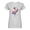 thumbnail image 1 of Flamingo Playing Guitar  Shaped T-Shirt Women -Image by Shutterstock, Female x-Large, 1 of 2