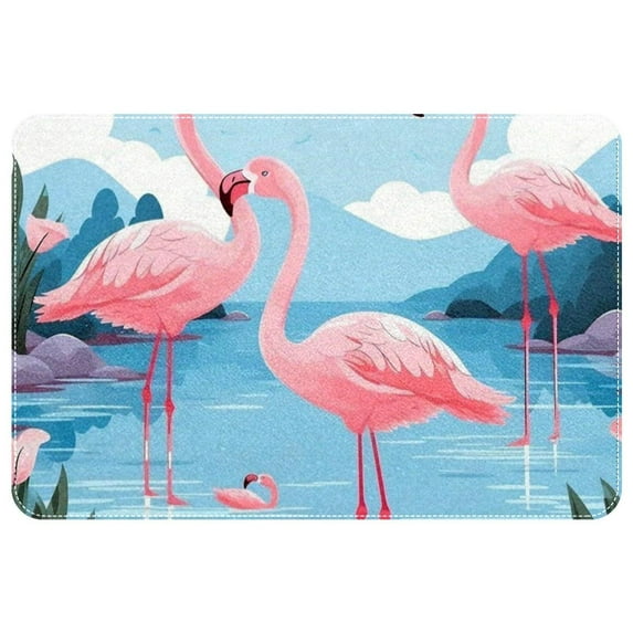 Flamingo Polyester Non-Slip Machine Washable Office Chair Rug for Chair Rugs and Door Rug