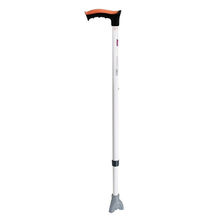 Flamingo Adjustable Walking Stick - Trileg Base, Mobility Aid,  Scratch-Proof, U Size, Silver 