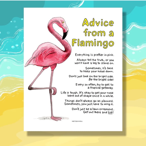 Flamingo Poster Encouraging Signs Tween Girl Gifts Quotes About Life Trending Now