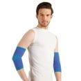 thumbnail image 1 of Flamingo Premium Elbow Support- 4-Way Stretch Knit, Joint Flexibility, Full Range Motion, Blue, XL, 1 of 7