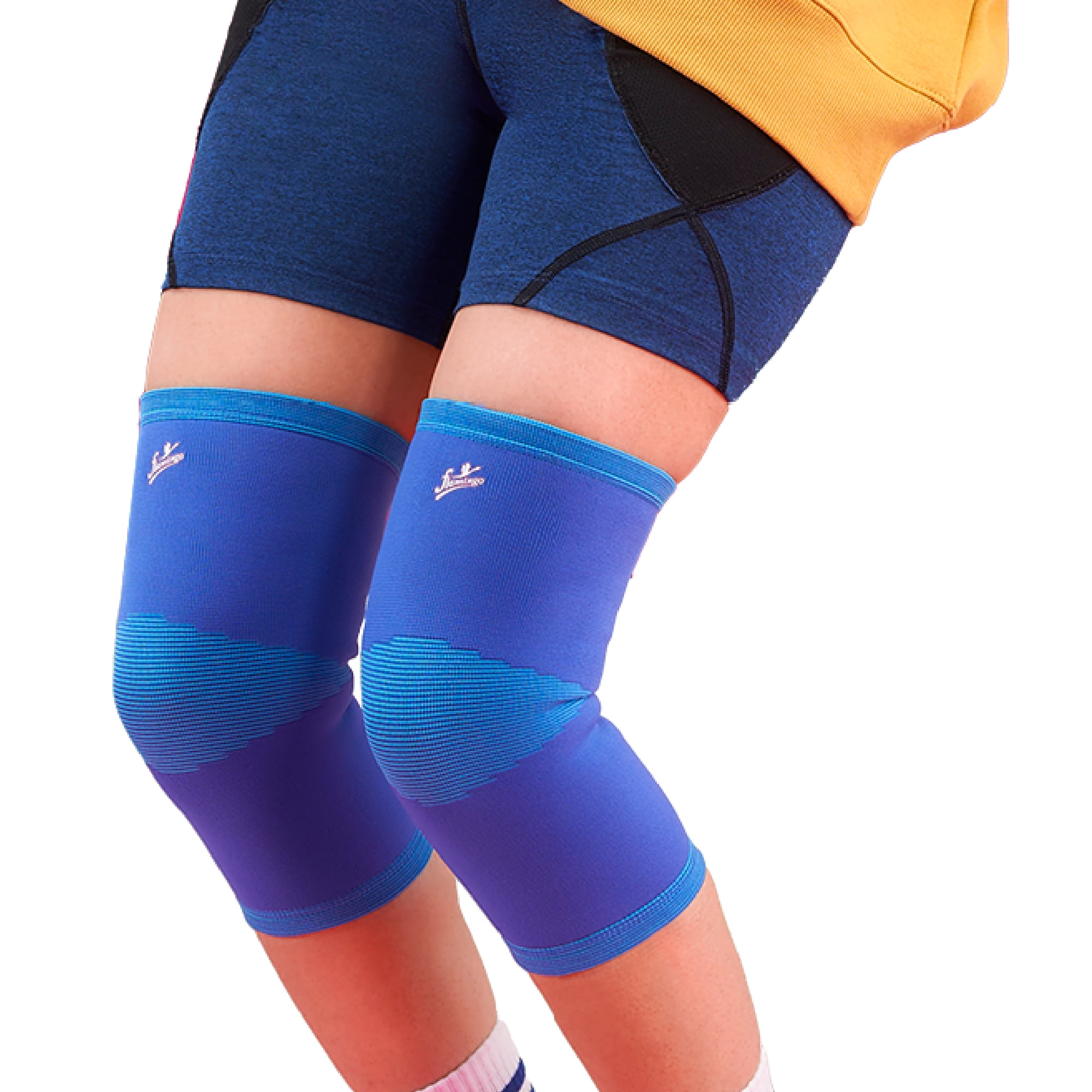 Flamingo Premium Knee Cap (Pair), 4Way Stretch Brace, Patella Knitting