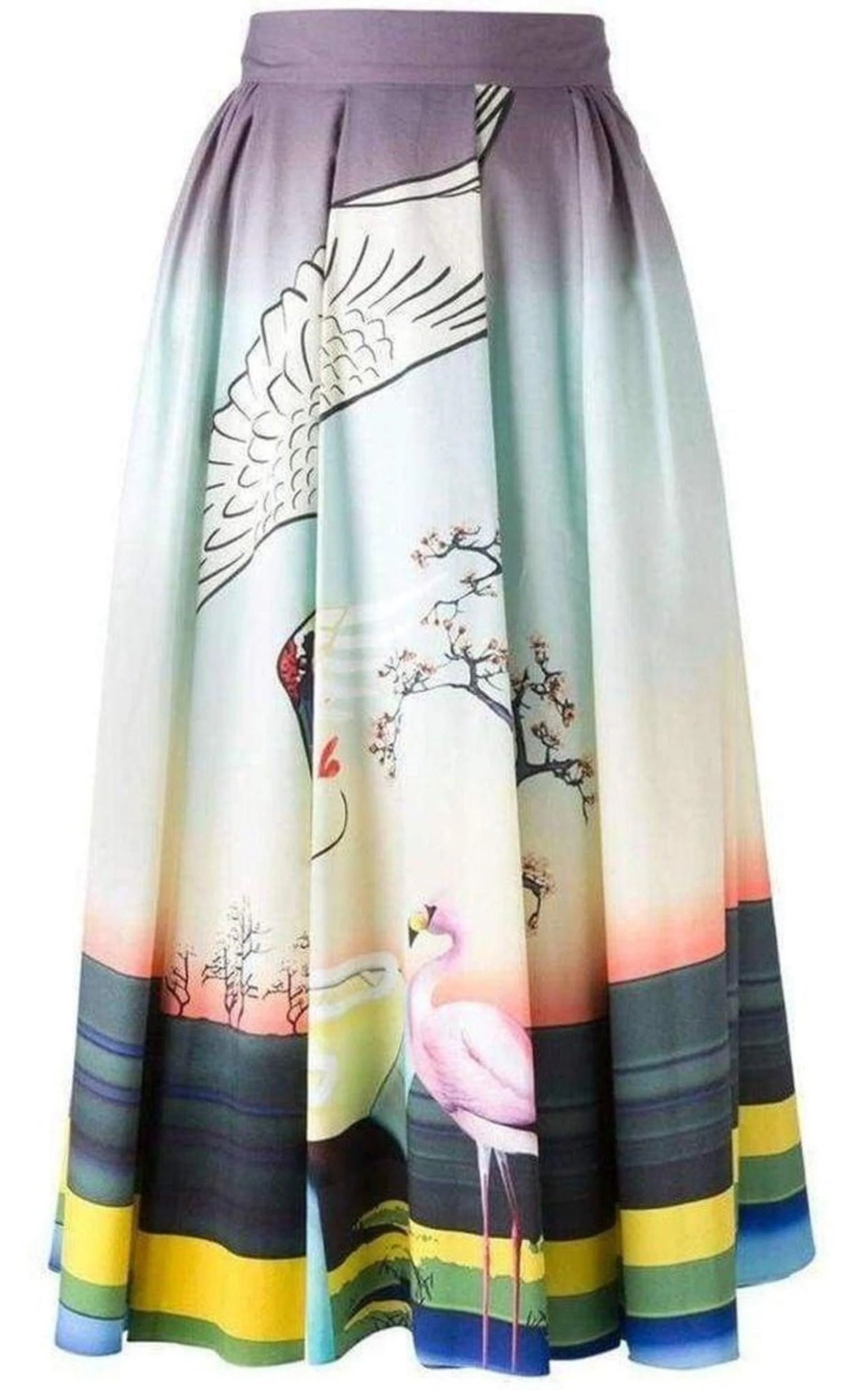 スカート Flamingo Print Cotton Skirt Flamingo Print Cotton Skirt - Walmart.com