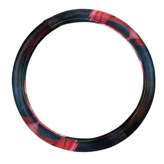Flamingo Printing 14.5 Inch PVC Leather Car Wheel Cover, Steering Wheel Covers Auto Accessories