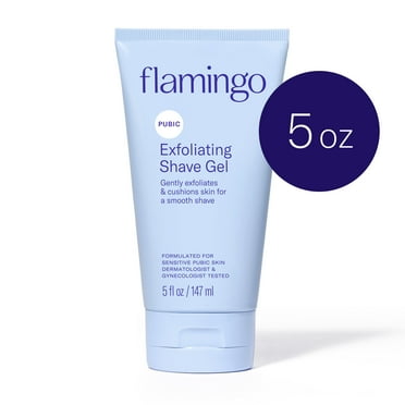 Flamingo Pubic Exfoliating Shave Gel for Women, 5 fl oz