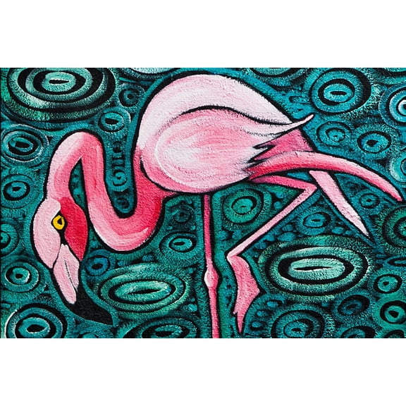 Flamingo Rain by Ben Mann Poster Print